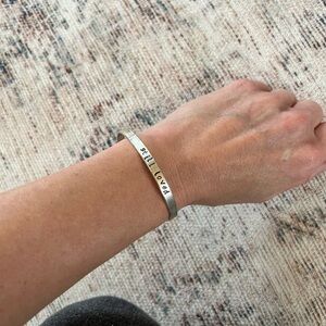 Silver and Gold Engraved Bracelet